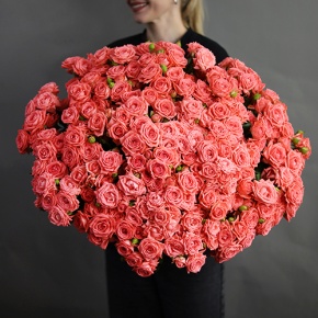 Букет из 39 коралловых кустовых роз (50 см) в Ногинске