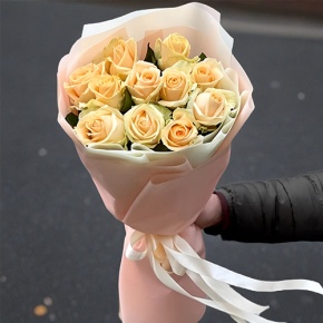 Букет из 11 роз Пич Аваланж (60 см) в Ногинске