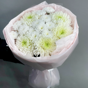 Букет из микса белых хризантем Магнум  в Ногинске