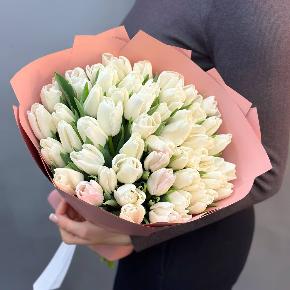 Букет из 49 белых тюльпанов в Ногинске