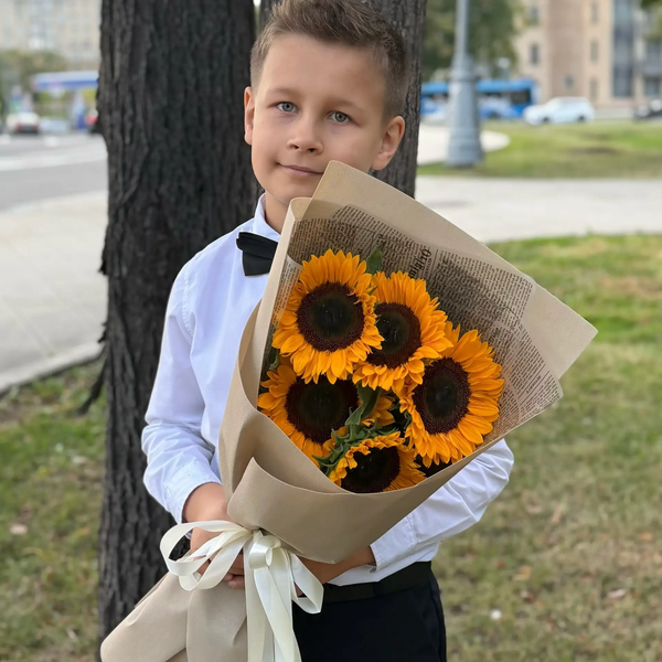 Букет из 5 подсолнухов в Ногинске