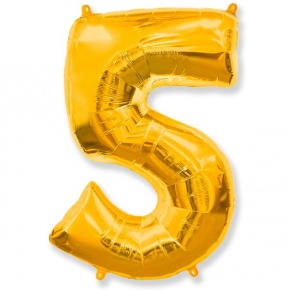 Шар гелиевый цифра 5 (40х102 см) в Ногинске