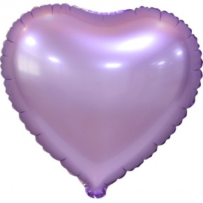 Сердце сиреневое фольгированный шар с гелием (45 см) в Ногинске