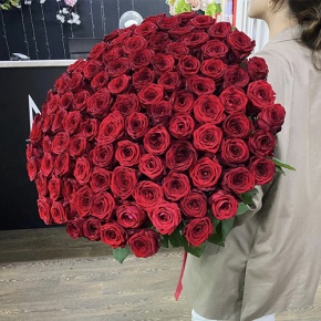 Букет 101 красная роза (70 см) в Ногинске