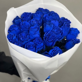 25 синих роз Эквадор (60 см) в Ногинске