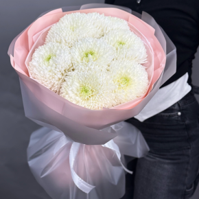 Нежный букет из 7 хризантем Магнум в Ногинске