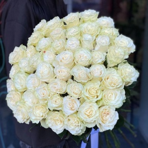 Букет из 51 розы Эквадор Мондиаль под ленту (80 см) в Ногинске