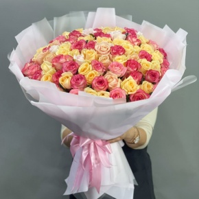 Букет из 101 розы  микс (70 см) в Ногинске