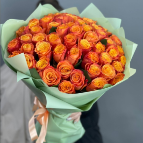 Букет из 71 огненной розы (40 см) в Ногинске
