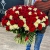 Букет 151 роза красный и белый микс (60 см) в Ногинске