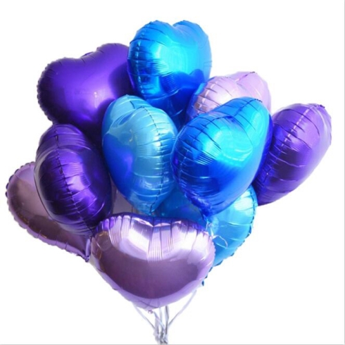 Сердце фиолетовое фольгированный шар с гелием (45 см) в Ногинске