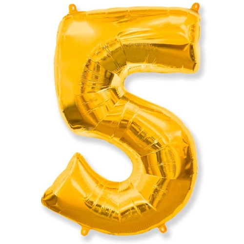Шар гелиевый цифра 5 (40х102 см) в Ногинске