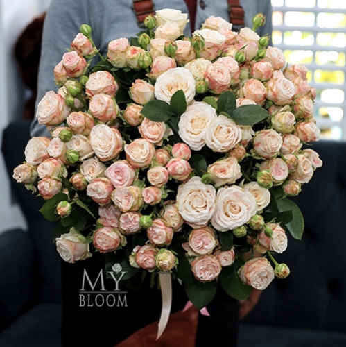 Букет 51 пионовидная роза Бомбастик (60 см) в Ногинске