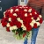 Букет 151 роза красный и белый микс (60 см) в Ногинске